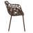 Rabia Patio Armchair – Floral Cutout Aluminum Stackable Dining Chair, UV Protected, Rust-Resistant, Indoor & Outdoor Use, Fully Assembled-590251884-622546957
