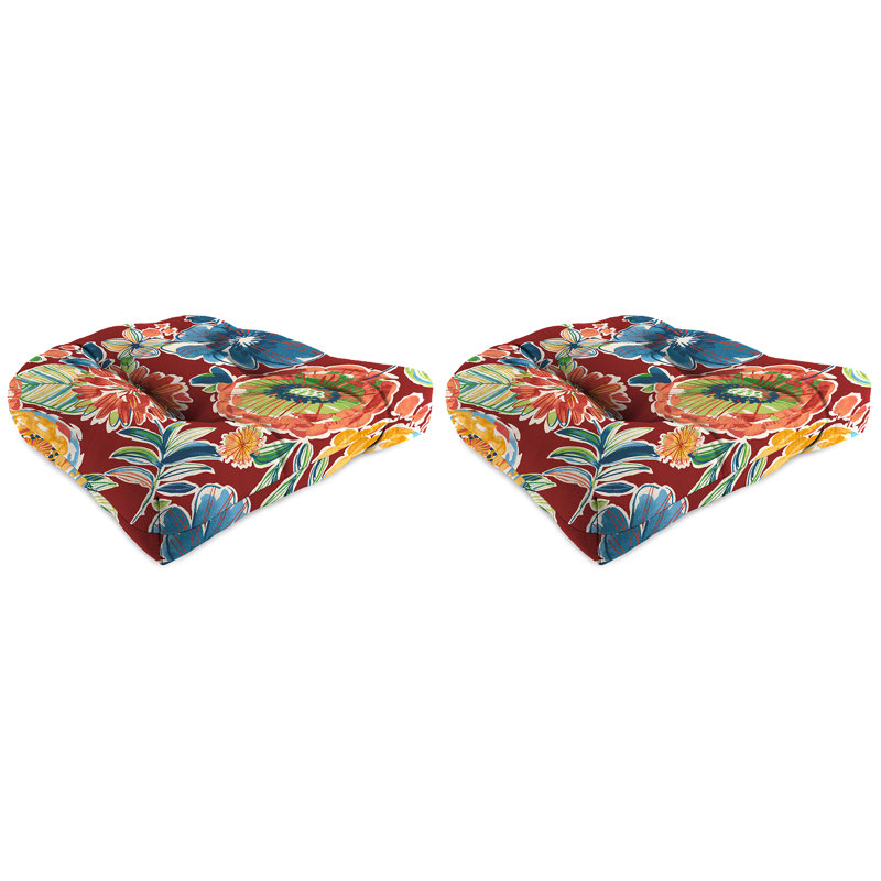 19" x 19" Outdoor Wicker Seat Cushion, Lensing Jungle