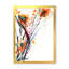 Cadre photo « abstract handpainted orange florals », reproduction sur toile-48412480-48412483