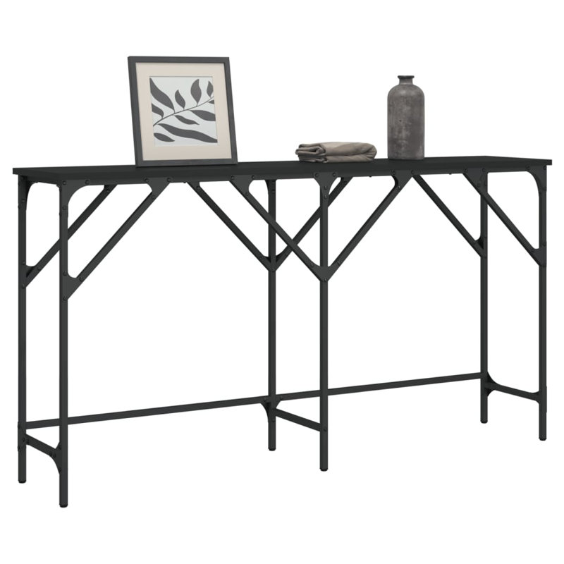 Walty Console Table, Black, 29.5" H x 55.1" W x 11.4" D