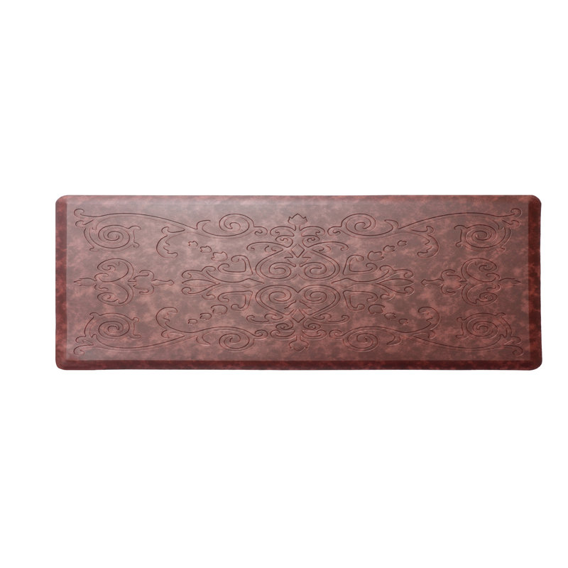 Tapis de sol anti-fatigue, Rectangle 1 pi 5 po x 5 pi, Bourgogne