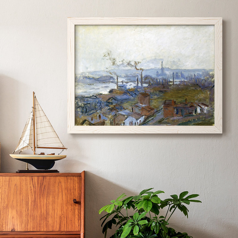 " View Of Rouen From The Cote Sainte ", White, 26" H x 38" W