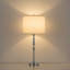 Lampe de table moderne en métal 26,6 "avec abat-jour en tissu blanc-2072870233-2072870237