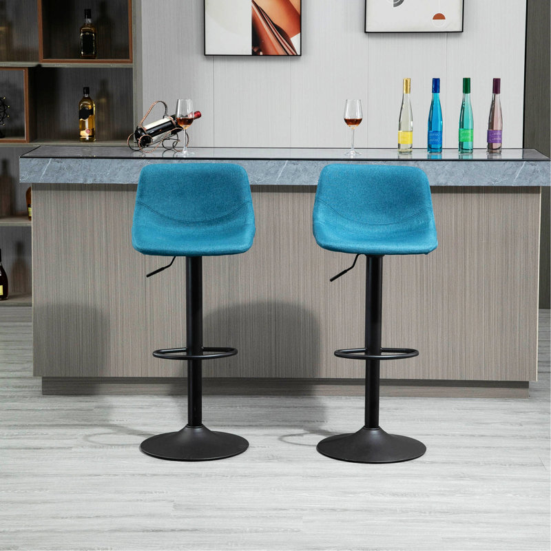 2 tabourets de bar réglables, chaises pivotantes à hauteur de bar, tabourets de bar avec dossier, tabouret de bar à cadre en métal pour la cuisine, la salle à manger, le bar