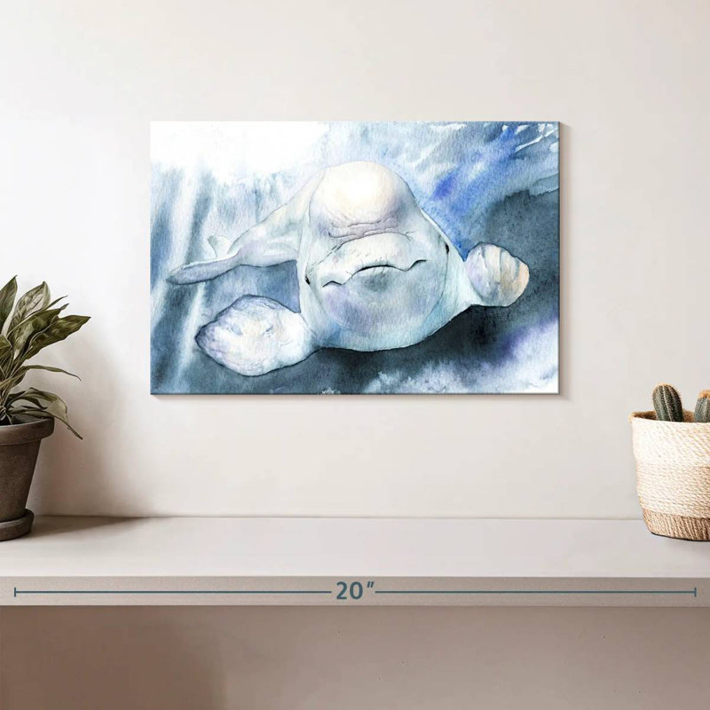 Brampt Beluga Whale, 8" H x 12" W