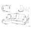 Corner Sofa Bed NASSJO Faux Linen Light Beige 3 Seater-3369861-3369857