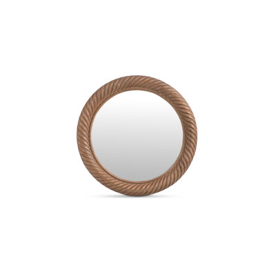 Delphine Round Solid Wood Mirror