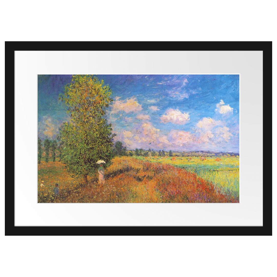 Gerahmter Kunstdruck Poppy Field in Summer von Claude Monet