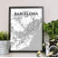 Barcelona City Map - No Frame Print-713579777