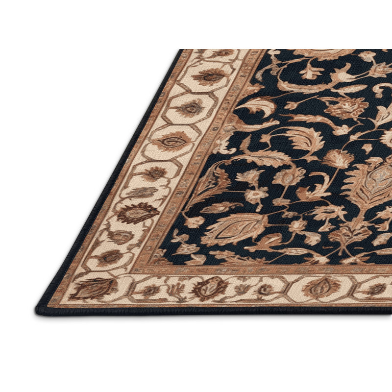 Tapis brun lavable à la machine, Rectangulaire 7 pi x 10 pi