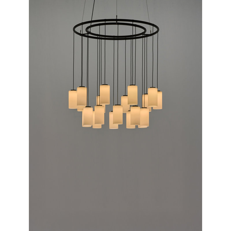 Cirio Chandelier S, 241.4" H x 39.4" W x 39.4" D, 114 W, 20 Lights