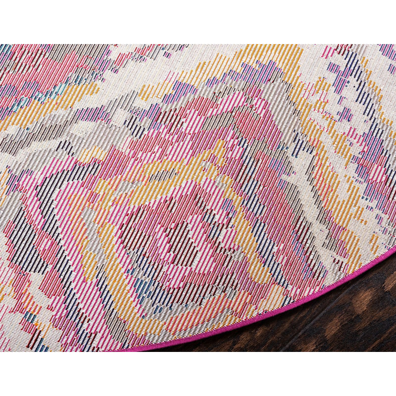 Abstract Indoor Rug, Round 8'