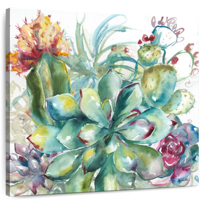 Aquarelle Harnek Succulent Garden I