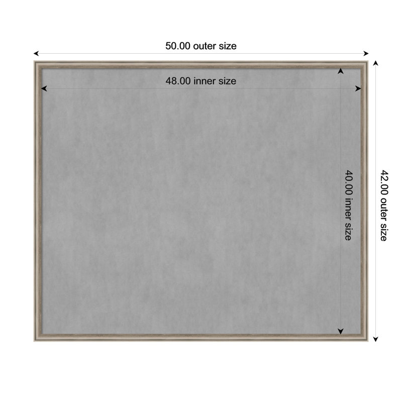 Tableau magnétique Eiten Salon Scoop Pewter, H 42 po x l 50 po