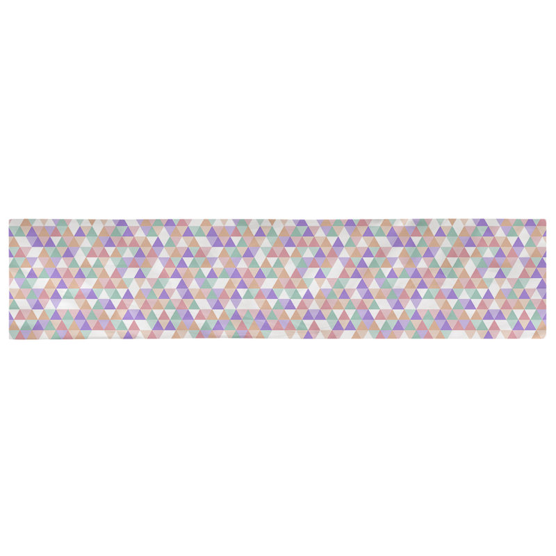 Chemin de table triangle Avicia, 91,5 po x 17,5 po, Rose / Orange, Polyester