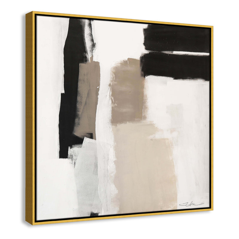 «Earth Scapes II-A» par Casa Fine Arts, Cadre flottant doré, H 31,5 po x l 31,5 po x P 2 po