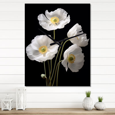 Natoas - Poppies Very Large Wall Clocks
