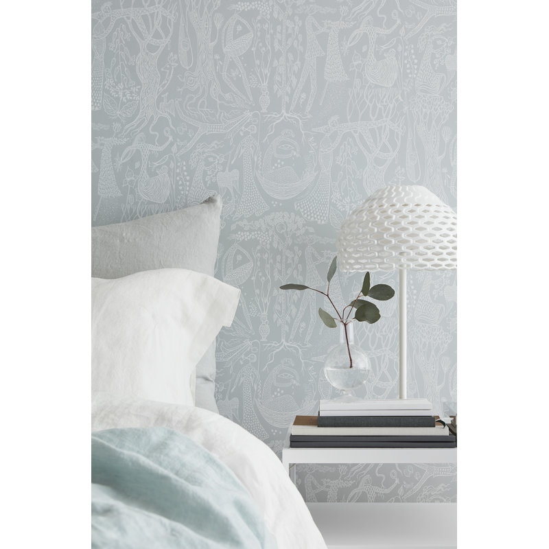 Boråstapeter Poème D'amour Wallpaper, Light Blue