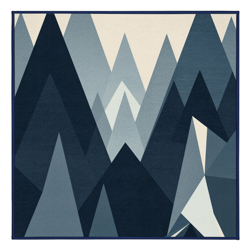 Tapis gris doux et moelleux Tonnele, Carré 3 pi