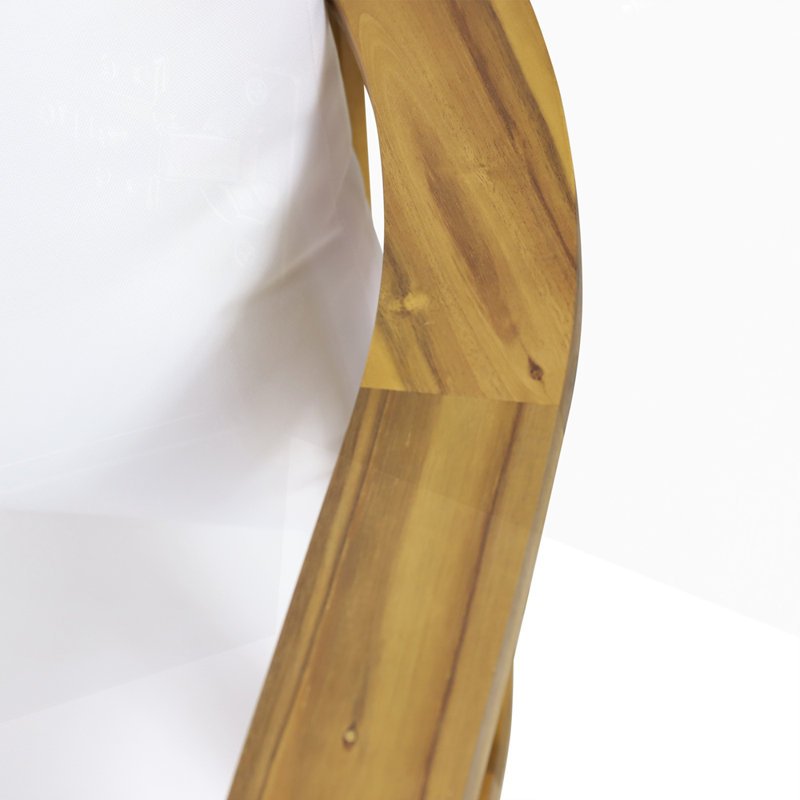 Fauteuil club d'extérieur en bois d'acacia