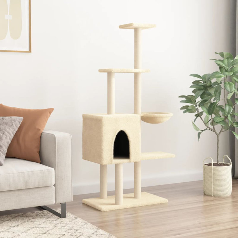 145cm H Cat Tree, Cream