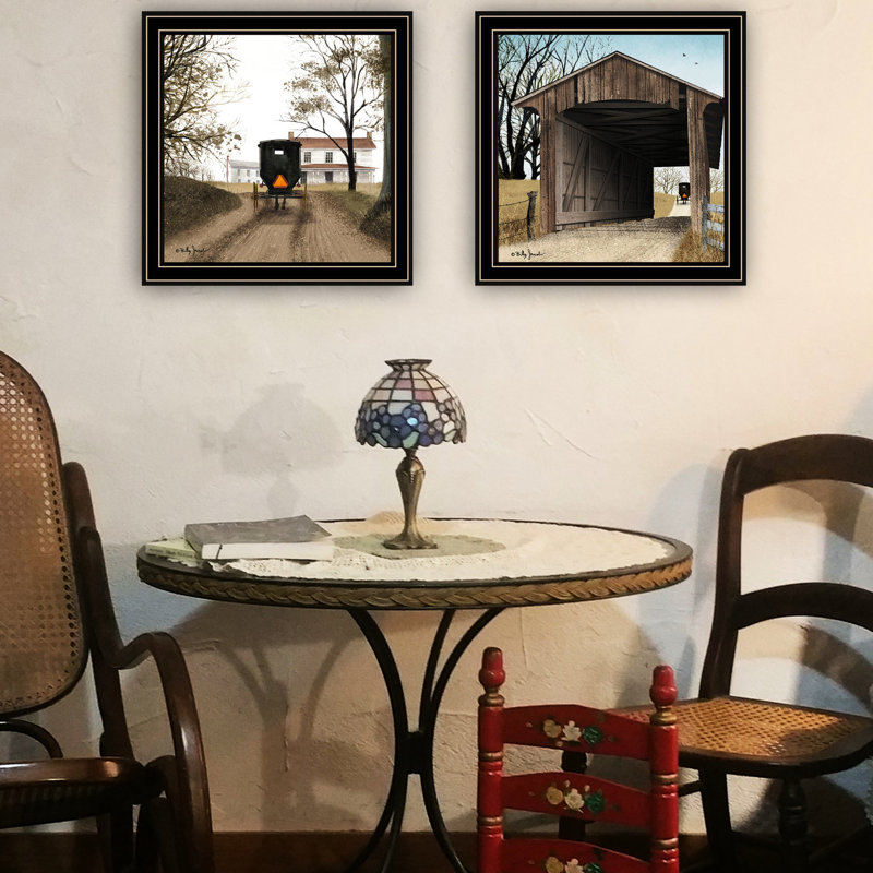 Superbe art mural pour la chambre à coucher et le salon - 14 po x 14 po, 4 lb, multicolore, papier de bois, cadre noir Rehaussez votre décor avec un pont de 2 po, fabriqué en