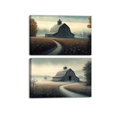 2 Piece Wrapped Canvas Wall Art