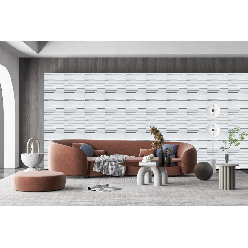 Panneau mural 3D blanc 19,7 po x 19,7 po Falkirk Ross