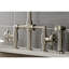 Robinet de cuisine pont de style industriel Whitaker Kingston avec douchette en laiton, laiton antique-68941892-99316513