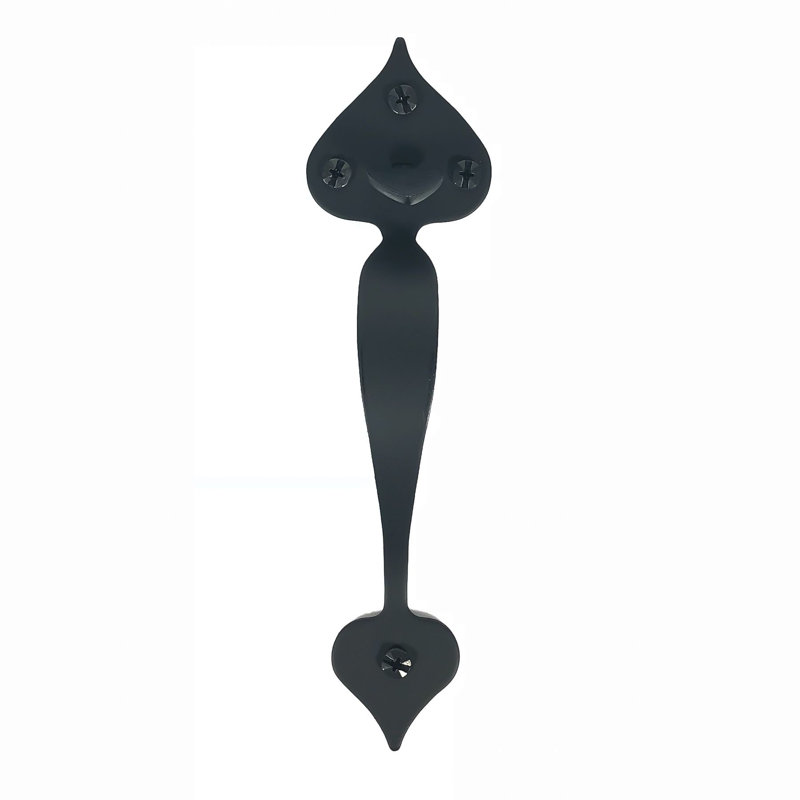 Black Matte Iron Heart Design Rim Latch Set