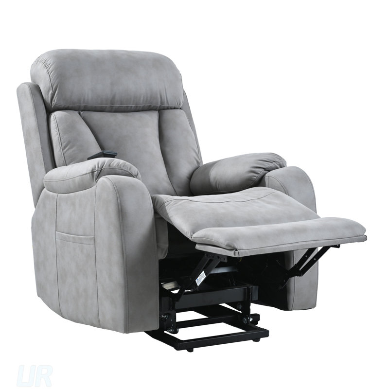 Electric Power Lift Recliner Chair For Elderly, Fabric Recliner With Remote Control And Side Pocket, Ideal For Home Theater And Living Room