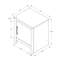 Table d'appoint, H 22 po, table de bout, rangement, table de chevet, salon, chambre à coucher, stratifié gris rustique, transitionnel