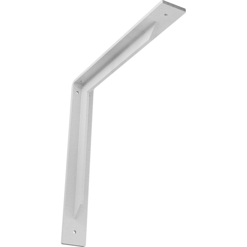 Support en acier Stockport, H 14 po x l 2 po x P 14 po, Blanc martelé