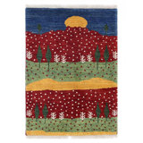 Rust Color Fine Hand knotted Persian Gabbeh 2'1"X 3'1"