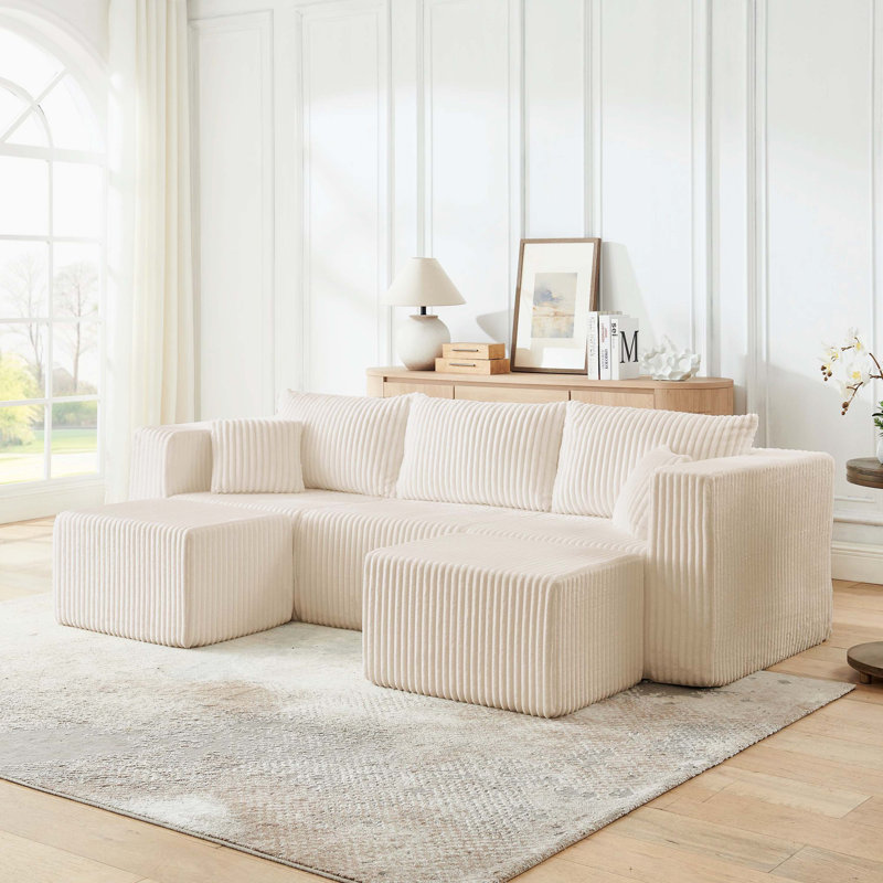 Canapé modulaire compact en velours côtelé Minimalist