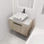 Meuble-lavabo mural simple 29,5 po avec plateau en pierre frittée Clemaville