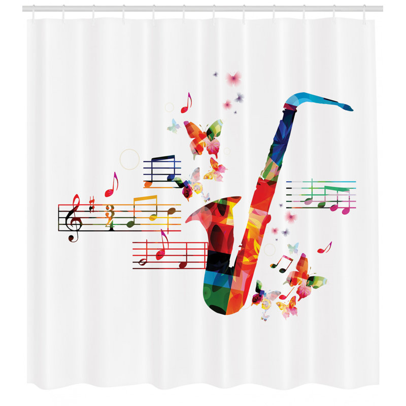 Shower Curtain with Hooks Included, 75" H x 69" W