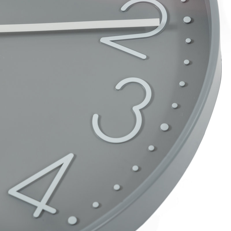 Analog Wall Clock, Gray