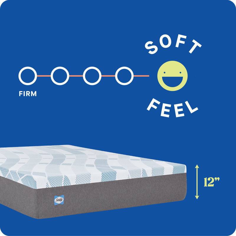 Sealy Dreamlife 12" Gray Gel Memory Foam Queen Mattress