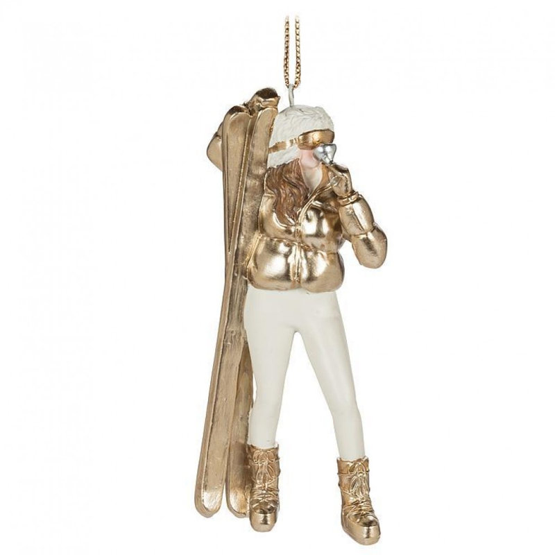 Ornement Dr potable Skier Gal