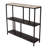 Elidona 30" Black and White Iron Three Tier Geometric Bookcase