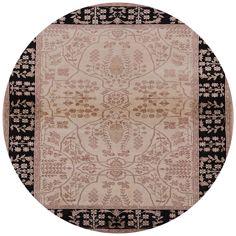 Tapis beige / noir Skaghi, Rond 4 pi