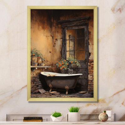 Bentina Bathroom Rustic Charm I - Bathroom Wall Art
