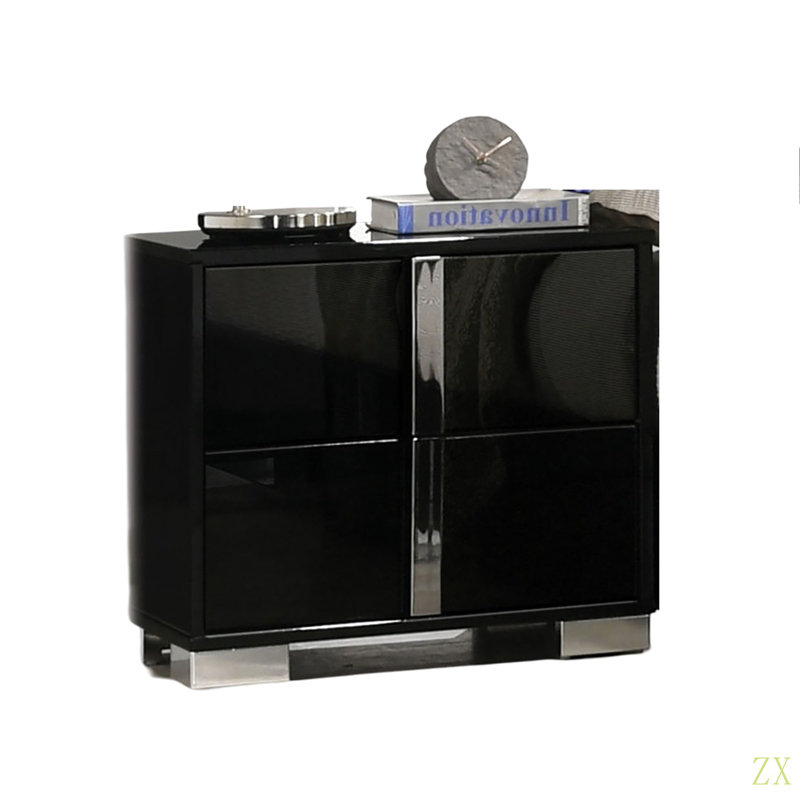 Table de chevet contemporaine classique 1pc, Noir