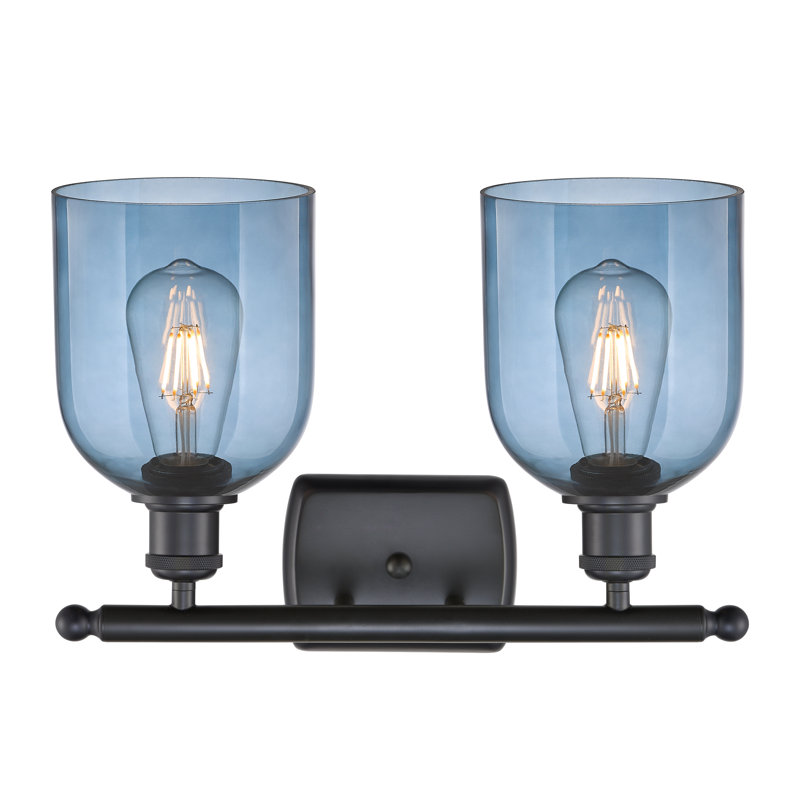 Allysson 2 - Light Dimmable Vanity Light, Princess Blue, Matte Black