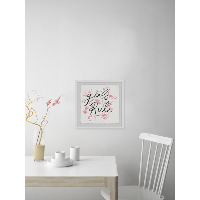 «Girls Rule II», reproduction encadrée, H 32 po x l 32 po x P 1,5 po