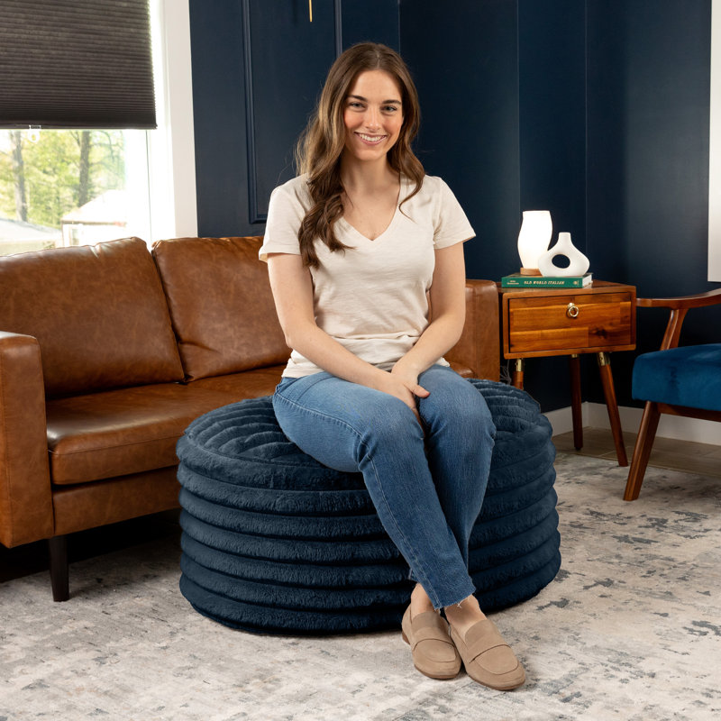 Repose-pieds Mercer41 Paran, Navy, 16" H x 26" W x 35" L
