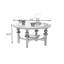 Table basse ronde en bois massif noyer-125628046