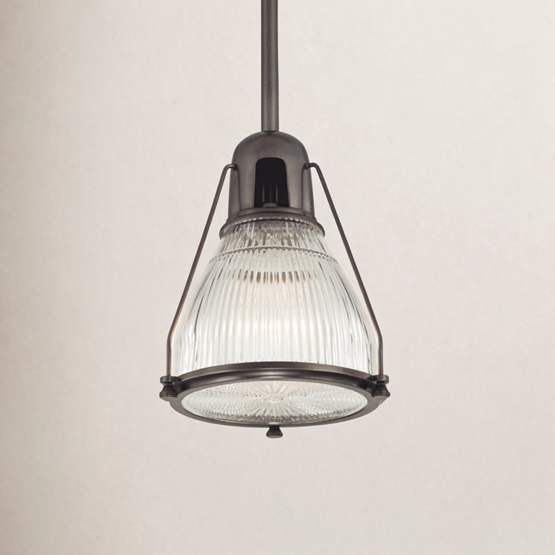 Isabelle 1 - Light Single Pendant, Old Bronze, Ribbed