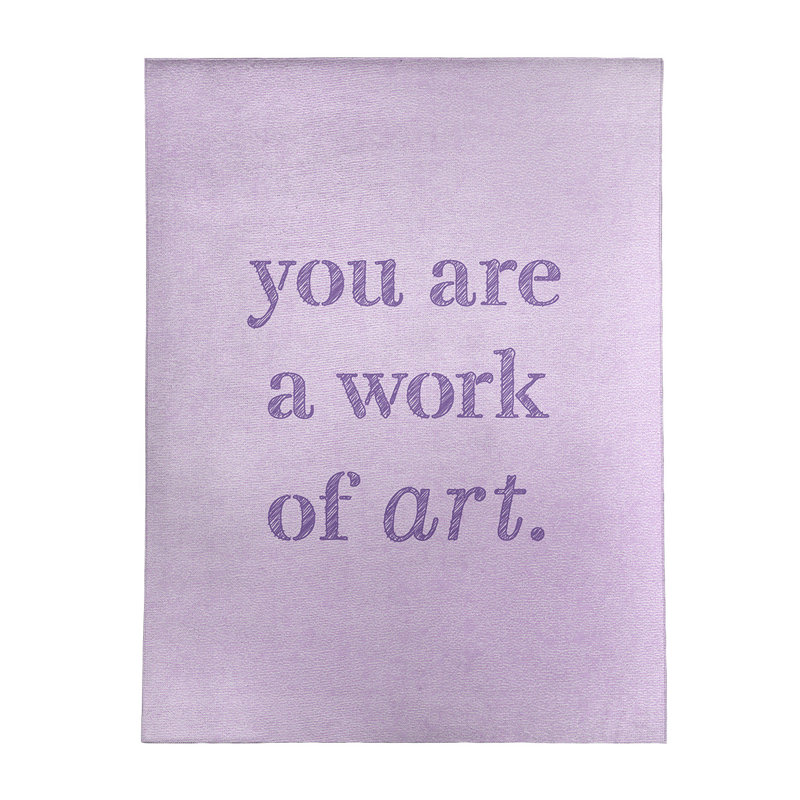 Tapis « work of art », citation en poly-chenille, Rectangle 8 pi x 10 pi